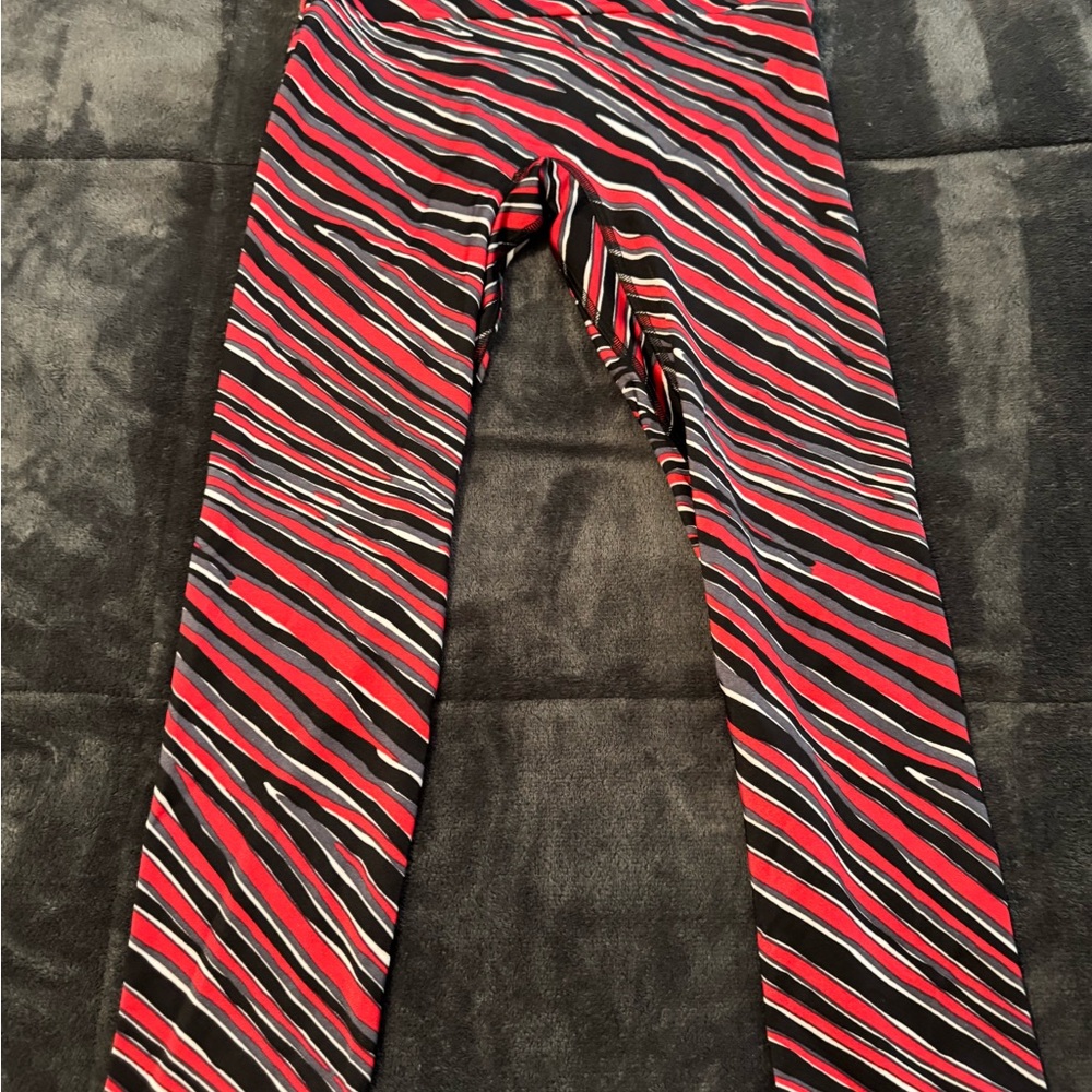 K Deer Women’s Red, Black, Grey and white Zebra Print Leggings.